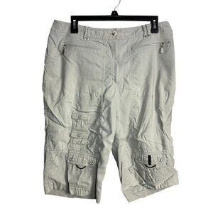Jaime Sadock Golf Capri Shorts Light Gray Size 14 Stretch Athletic Resort Wear